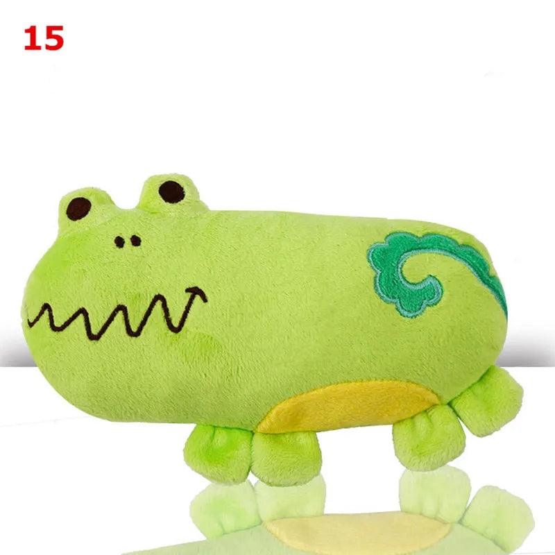 Funny Fleece Durability Chew Molar Toy Cute Pet Dog Cat Plush Squeak Sound Dog Toys Rabbit Frog Shape pet products