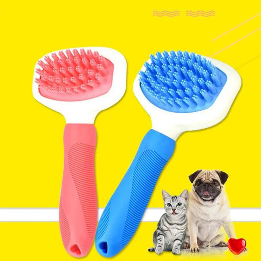 brosse de toilettage en silicone - bain, massage - pour chien et chat