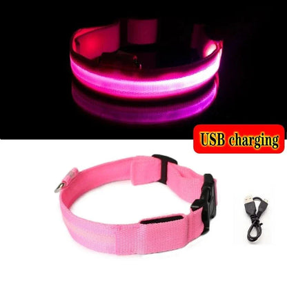 Collier Pour Chien Lumineux, Collier Anti-Perte Avec Lumière LED