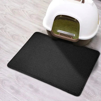 Tapis de litière pour chat double couche antidérapant et imperméable / Tapis de litière pour chat double couche / Fur Wonders