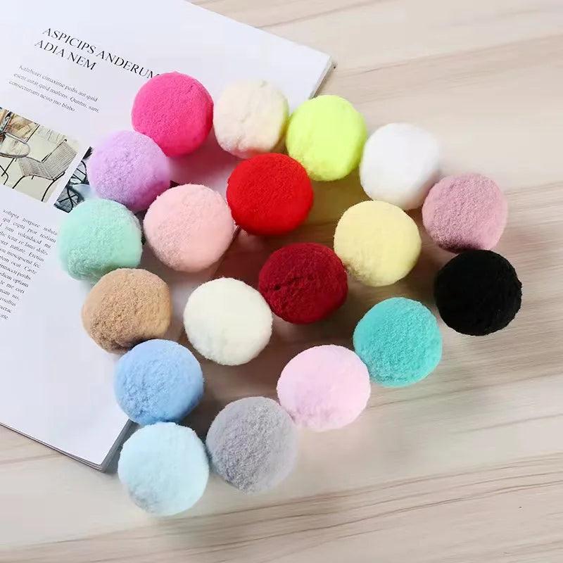 50/100 pcs Cute Funny Cat Toys Stretch Plush Ball Cat Toy Ball Creative Colorful Interactive Cat Pom Pom Cat Chew Toy