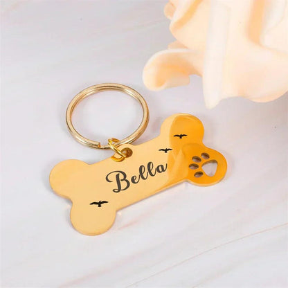 Pendentif Porte-Nom Pour Collier Personnalisé, Chiens et Chats