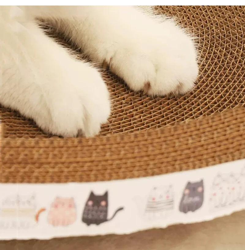 Corrugated Cat Scratcher Cat Scrapers Round Oval Grinding Claw Toys for Cats Wear-Resistant Cat Bed Nest Cat Accessories