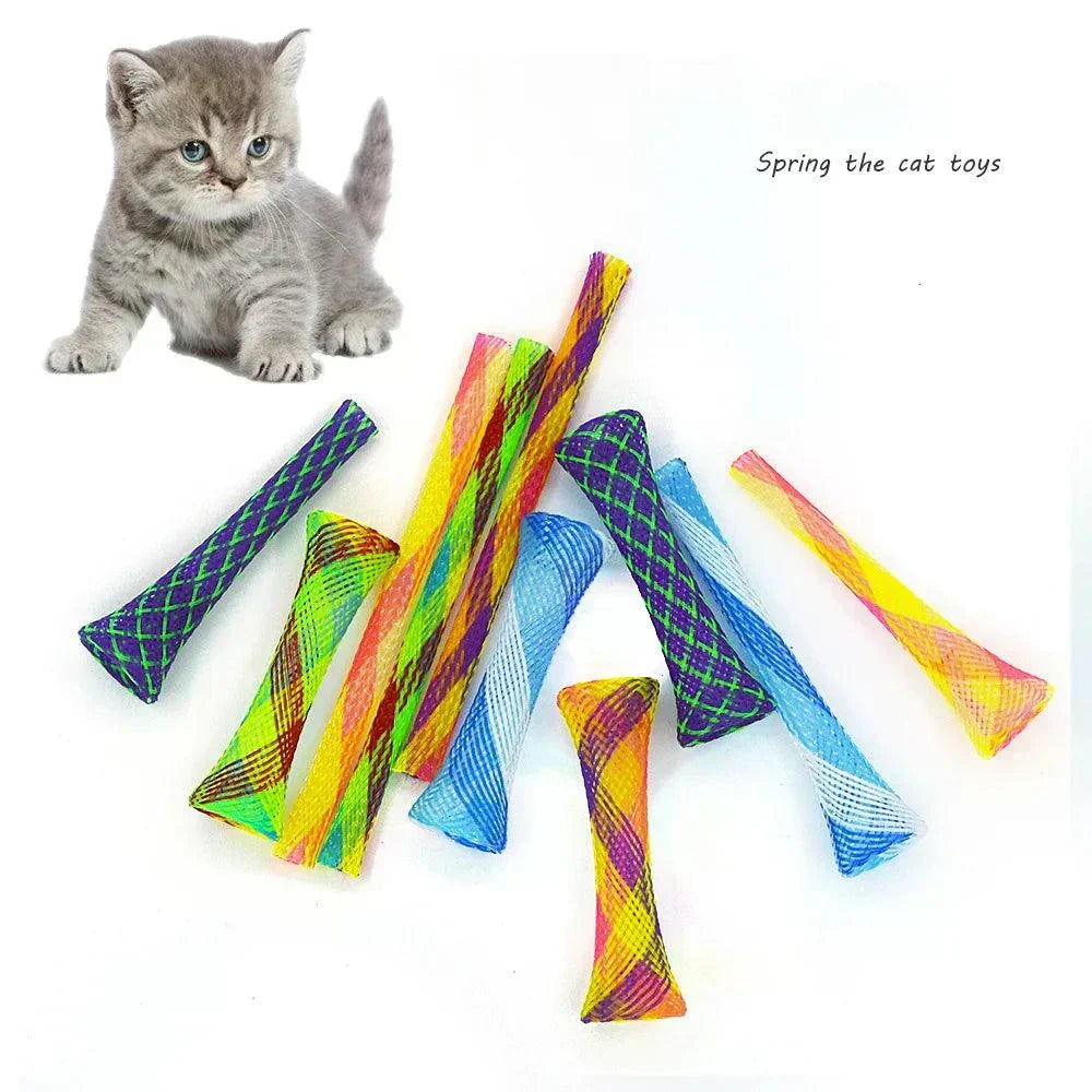 Colorful Spring Tube, Stretch Cat Toy, Telescopic Tube