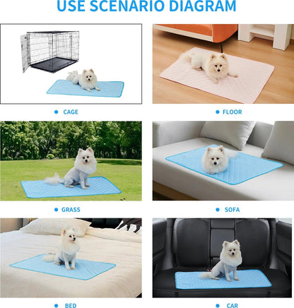 Dog Mat Cooling Summer Pet Mats for Medium Large Dog Pad Sofa Breathable Dogs Bed Cat Blanket Washable Cool Dogs Ice Mat