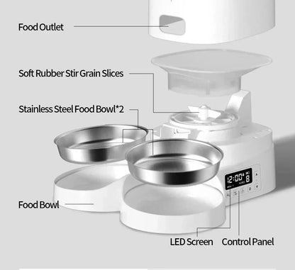 Distributeur Automatique de Croquettes, Rojeco, Capacité de 4L