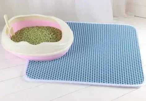 Tapis de litière pour chat double couche antidérapant et imperméable / Tapis de litière pour chat double couche / Fur Wonders