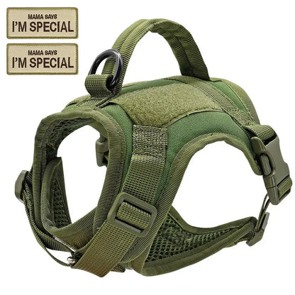 Harnais Militaire khaki pour chiens et chats