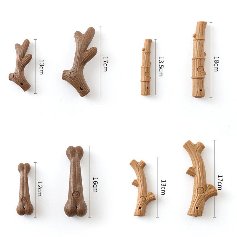 Pet Dog Chew Toys Molar Teeth Clean Stick Interesting Pine Wood Cute Bone Shape Durable Bite Puppy Interactive Toy Pet Supplies