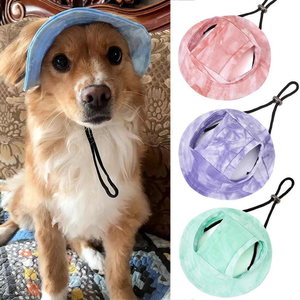 Summer Cat Dog Sunshade Hats Breathable Adjustable Pet Sun Hat for Small Dogs Schnauzer Shih Tzu Puppy Accessories Products