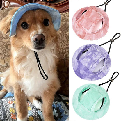 Summer Cat Dog Sunshade Hats Breathable Adjustable Pet Sun Hat for Small Dogs Schnauzer Shih Tzu Puppy Accessories Products