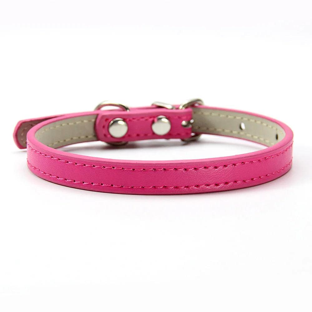 Cute Leather Cat Collar With Bell Safety Puppy Necklace Collars For Cat Small Dog Kitten Chihuahua Accessories Pet Products