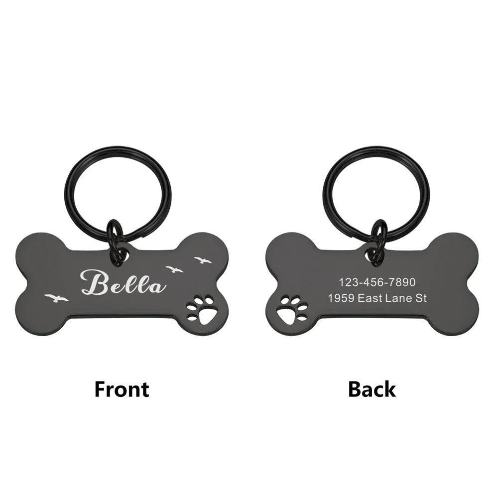 Pendentif Porte-Nom Pour Collier Personnalisé, Chiens et Chats