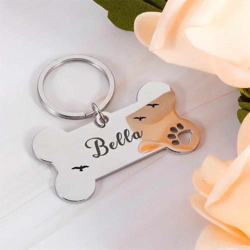 Pendentif Porte-Nom Pour Collier Personnalisé, Chiens et Chats