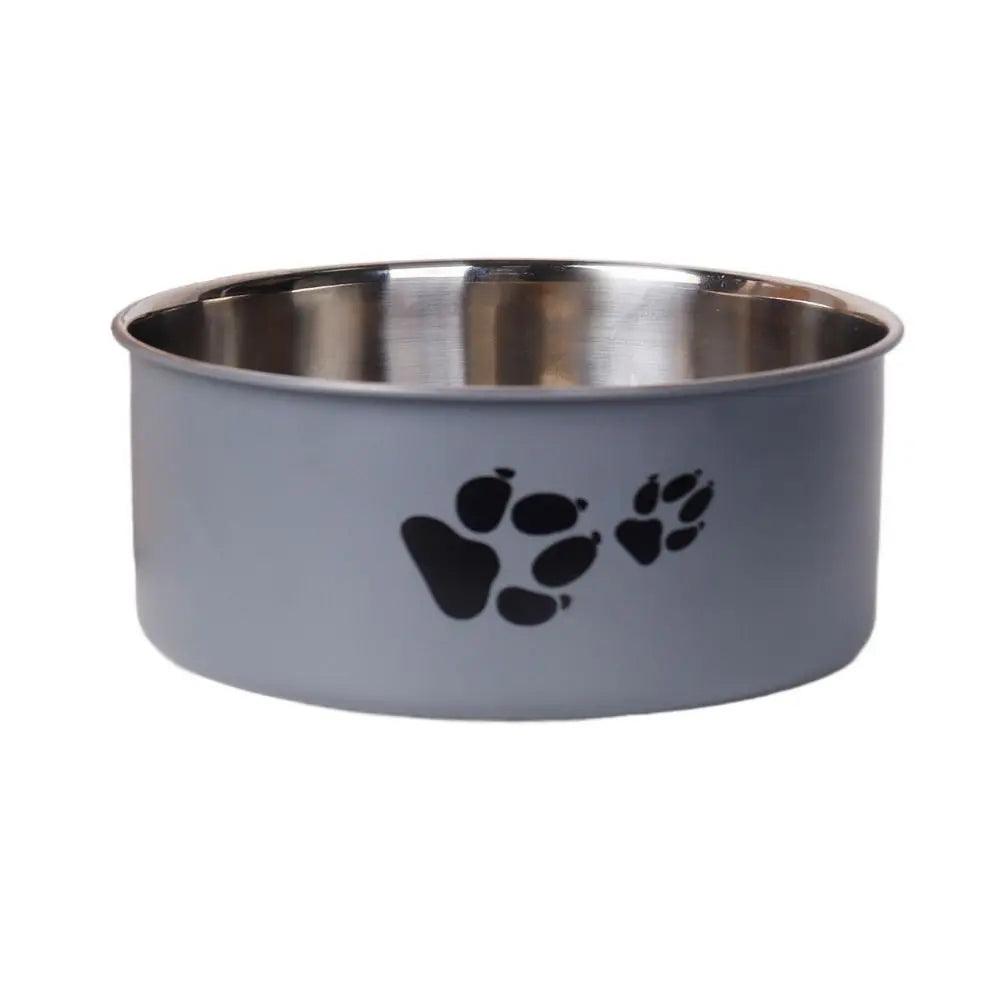 Cartoon Footprint Stainless Steel Pet Dog Bowl Large Capacity Non-slip Cat Feeding Bowl Skidproof Dog Food Water Bowls