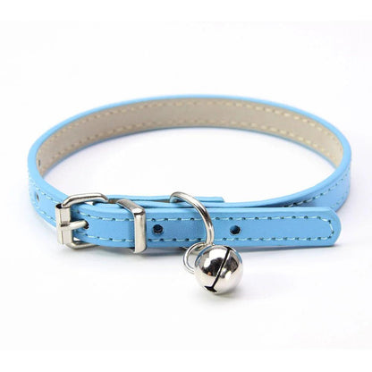 Cute Leather Cat Collar With Bell Safety Puppy Necklace Collars For Cat Small Dog Kitten Chihuahua Accessories Pet Products