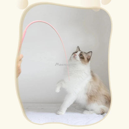 Simulated Mouse Tail Cat Toy Cat Teaser Funny Stick Silicone Long Tail Pet Interactive Toys for Cats Kitten Hunting Pet Products