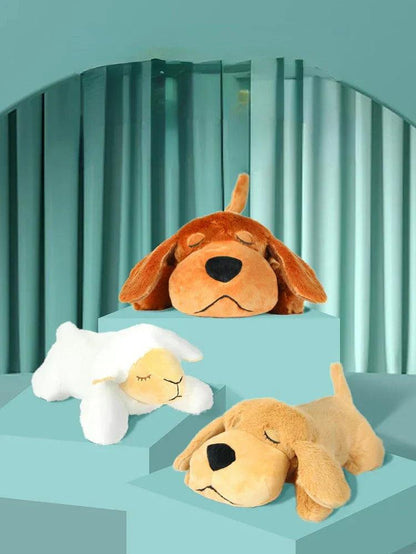 Peluche avec battements de cœur pour animaux, Soulager l'anxiété et Améliorer le Sommeil