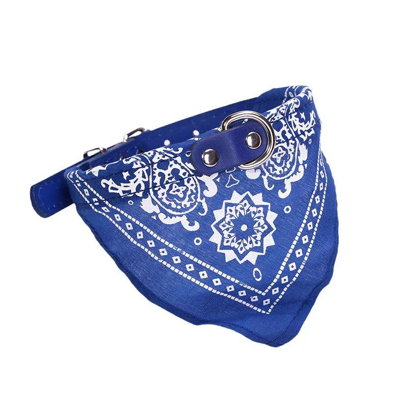 Bandana pour chat et chien bleu