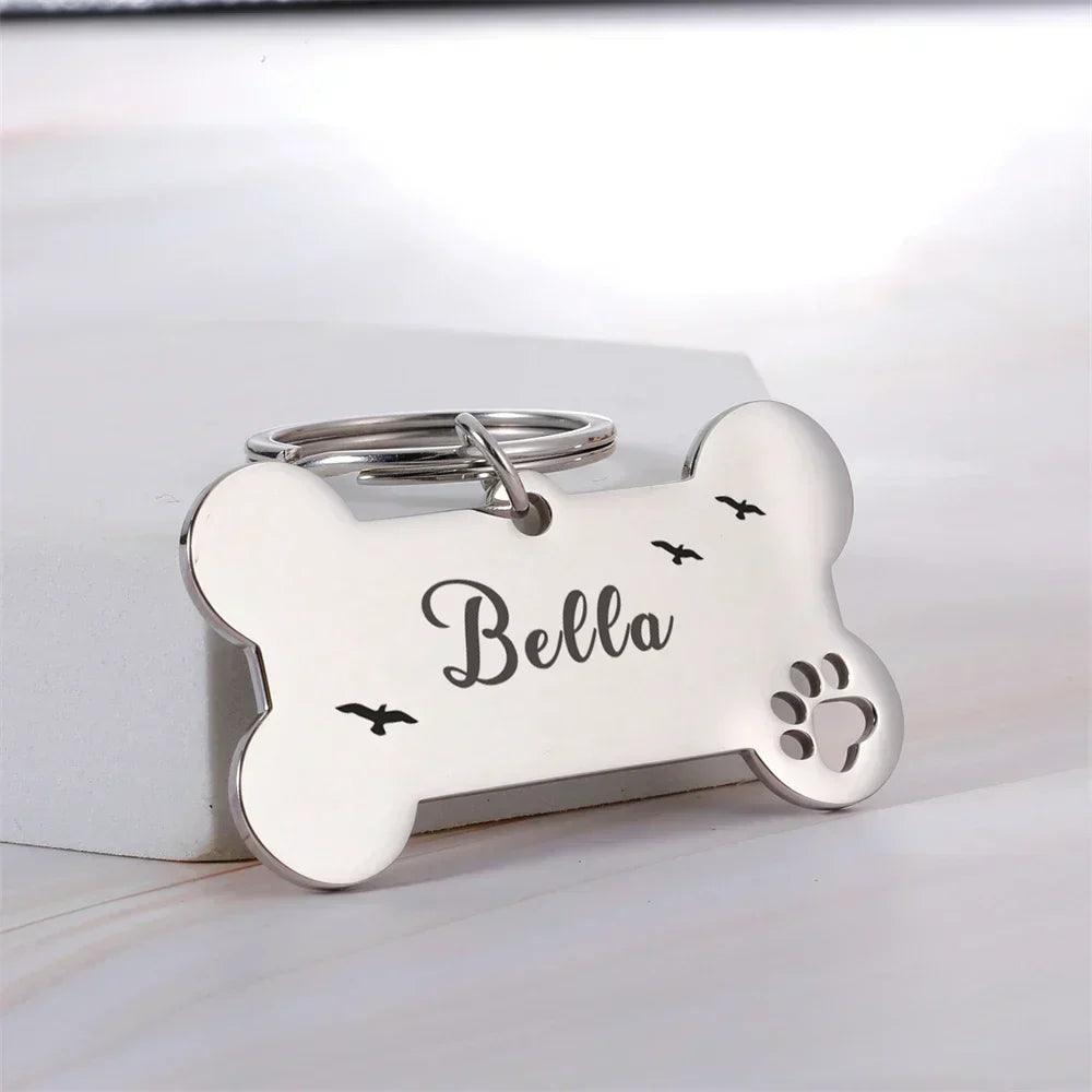 Pendentif Porte-Nom Pour Collier Personnalisé, Chiens et Chats