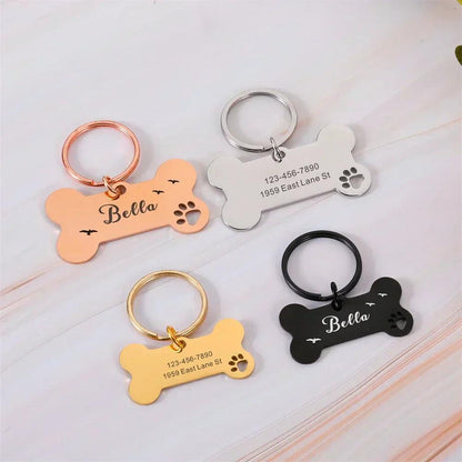 Pendentif Porte-Nom Pour Collier Personnalisé, Chiens et Chats