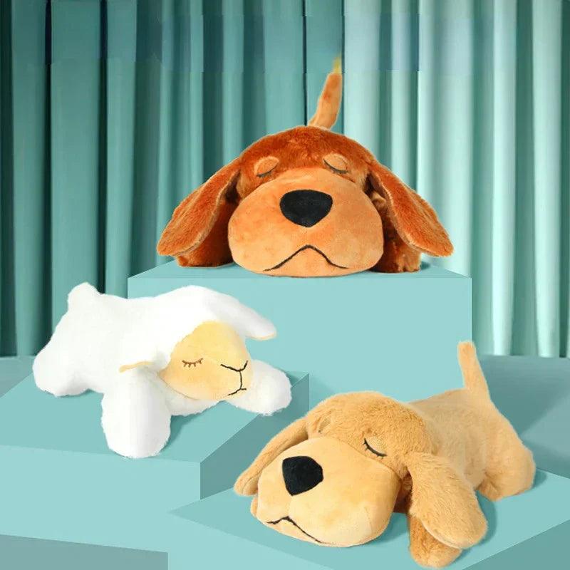 Peluche avec battements de cœur pour animaux, Soulager l'anxiété et Améliorer le Sommeil