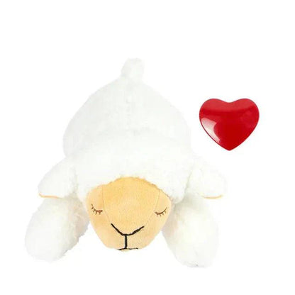 Mouton Blanc Heartbeat, Peluche avec battements de cœur pour animaux, Soulager l'anxiété et Améliorer le Sommeil