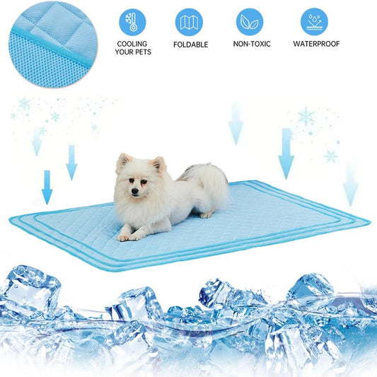 Dog Mat Cooling Summer Pet Mats for Medium Large Dog Pad Sofa Breathable Dogs Bed Cat Blanket Washable Cool Dogs Ice Mat