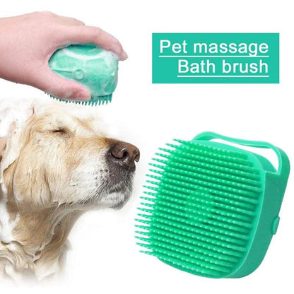 Pet Dog Shampoo Brush 80ml Cat Massage Comb Grooming Scrubber