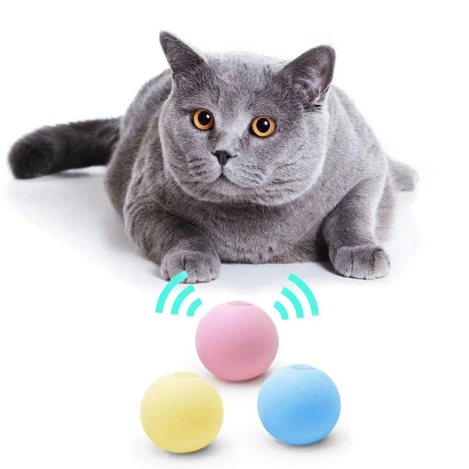 Jouet Interactif Pour Chat - Balle Stimulante Avec le Son des Animaux