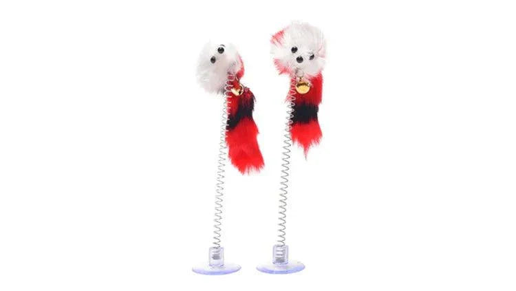 Cartoon Pet Cat Toy Stick Feather Rod Mouse Toy with Mini Bell Cat Catcher Teaser Interactive Cat Toy Kitten игрушки для кошек