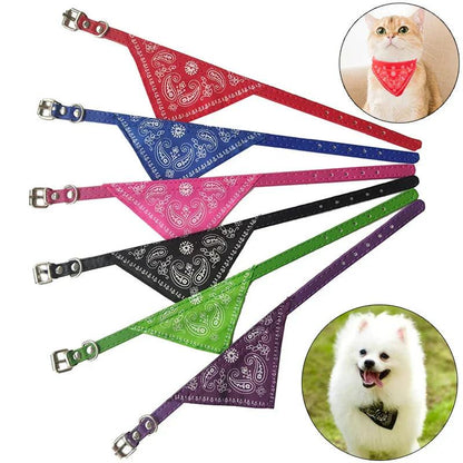 Bandana pour chat et chien, collier en triangle imprimé ethnique