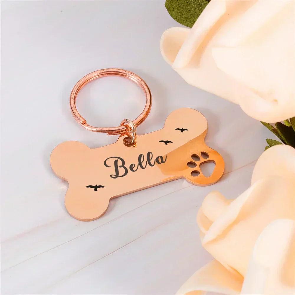 Pendentif Porte-Nom Pour Collier Personnalisé, Chiens et Chats