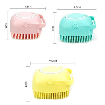 Pet Dog Shampoo Brush 80ml Cat Massage Comb Grooming Scrubber