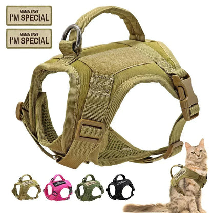 Harnais Militaire beige pour chiens et chats