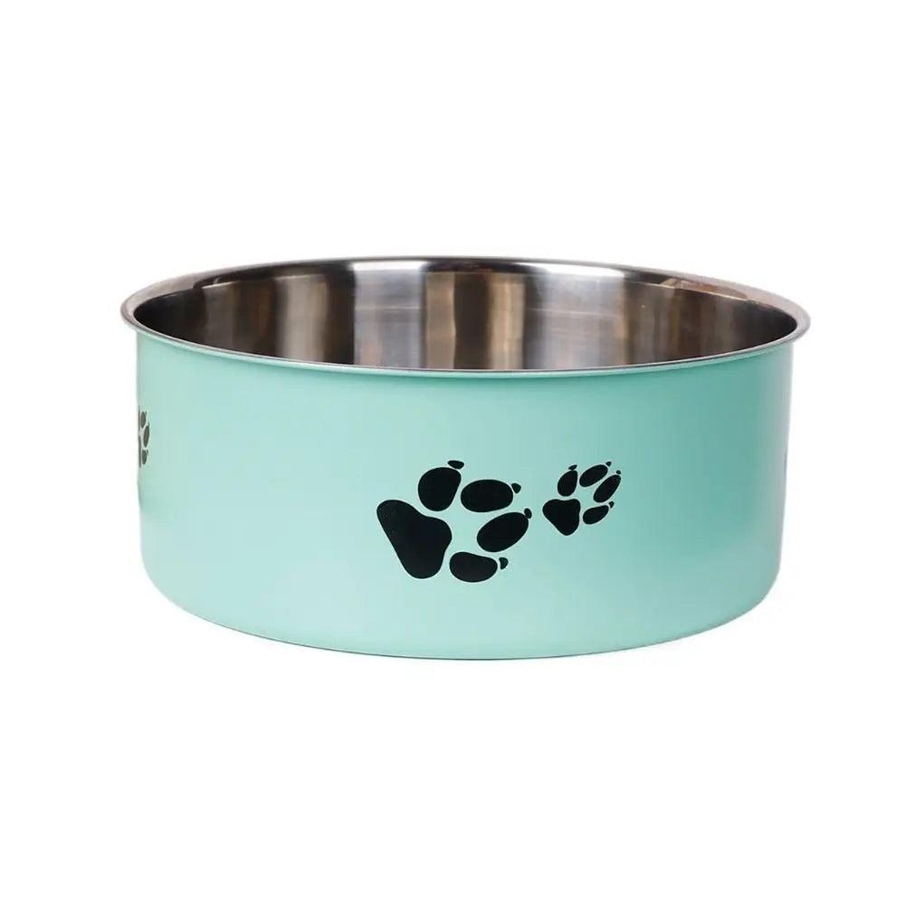 Cartoon Footprint Stainless Steel Pet Dog Bowl Large Capacity Non-slip Cat Feeding Bowl Skidproof Dog Food Water Bowls