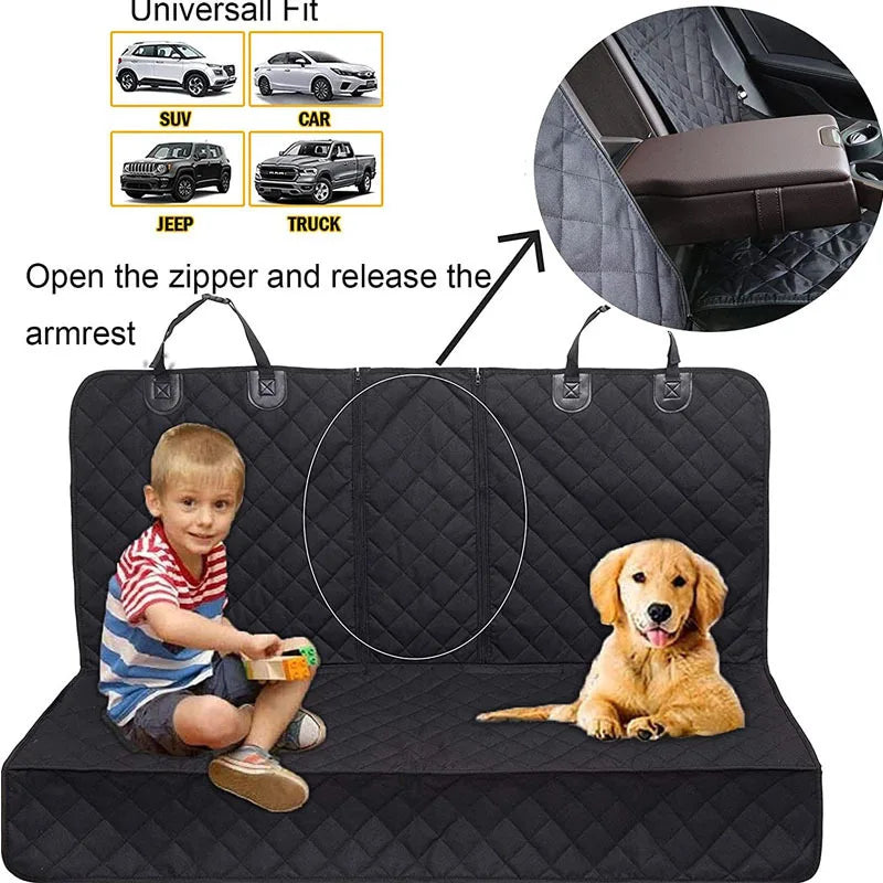 Back Bench Seat Cover, Back Seat Protection Cover for Dogs and Cats in Car