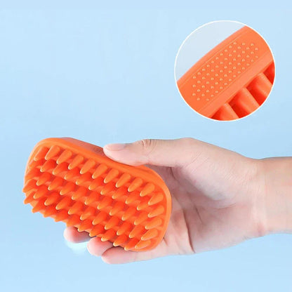 Brosse de bain en silicone, douce et délicate pour chiens